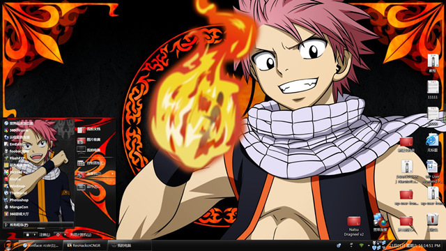 妖精的尾巴 夏·多拉格尼尔xp主题 win7主题 win8.1主题 手机主题