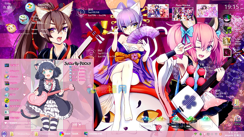 win8主题 - 摇滚都市希安win8.1主题 - 漫锋网