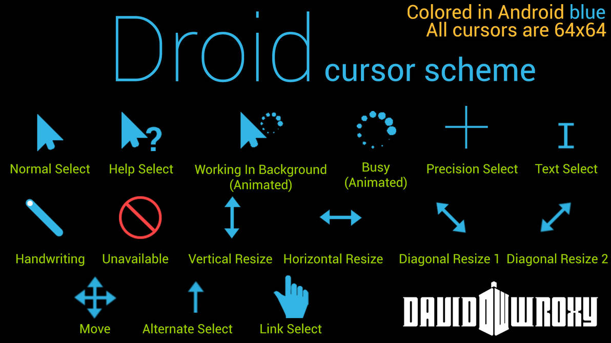 Droid Cursor Scheme - 图标指针 - 致美化