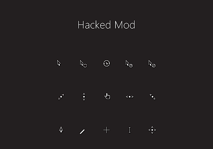 Hacked Mod Cursors - 图标指针 - 致美化